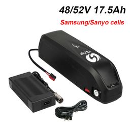 48V / 52V 17.5ah Ebike Battery Samsung / Sanyo Hailong 3 Cells Electric Bike with USB for 1000W 750W 500W Motors