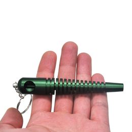 Keychain Style Metal Pipe Herb Pipe Length 107MM Metal Bowl Unique Metal Lightweight Tobacco Smoke Pipe