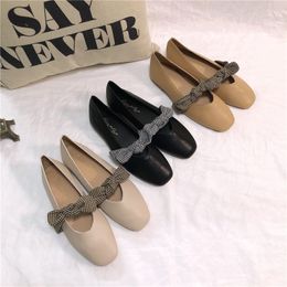 Hot Sale-2019 Single Bow Woman A Wide Range Of Soft Soles Leisure Time Fairy Late Night Shoe