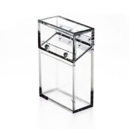Newest Transparent Acrylic Crystal Storage Box Cigarette Case Portable Protective Shell Innovative Design Preroll Tobacco Smoking Holder