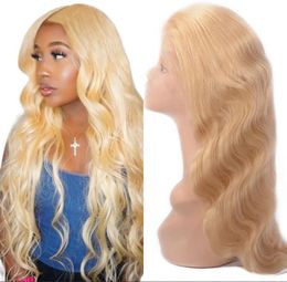 613 Blonde Lace Front Human Hair Wig Body Wave Malaysian Hair 130% Density Wigs for Women