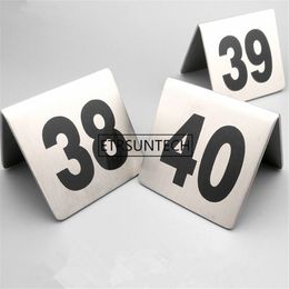 Stainless Steel Table Number Cards Wedding Restaurant Cafe Bar Table Numbers Stick Set For Wedding Birthday Party Supplies 1-50 1-197B
