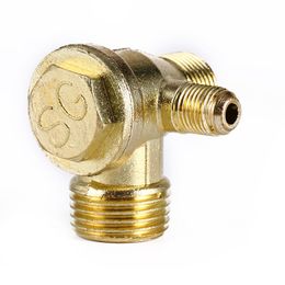 10pcs Air Compressor Check Valve Brass Filled Three-way Unidirectional Check Valve Connect Pipe Fittings Tube Connector Thread Valve