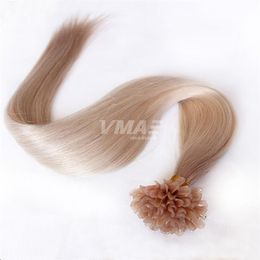 keratin hair extensions 26 inches Canada - Brazilian 1g 100 Strands 14 to 26 Inch Blonde Brown Silky Straight Keratin Fusion Flat Tip Pre Bonded Human Hair Extensions