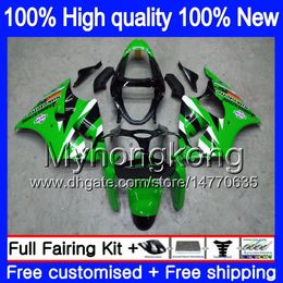 Body For KAWASAKI ZX 600 CC 6 R ZX636 ZX-6R 2000 2001 2002 212MY.165 ZX 636 600CC ZX 6R ZX-636 ZX600 ZX6R 00 01 02 Green Black Fairings