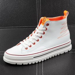 2020 New Men Fashion Casual Ankle Boots Spring Autumn Youth Trending High Top Leisure Sneakers Male Thick Bottom Shoes