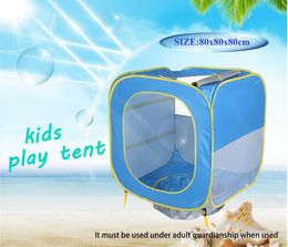 Baby Tents Foldable Pool Tent Kids Play House Indoor Outdoor UV Protection Sun Shelters Children Camping Beach Swimming Toy Tents TLZYQ961