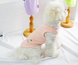 new fruit pattern pet clothes spring and summer new macaron casual clothing breathable bichon cat kitty teddy puppy dog vest 140g ultra