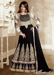 2019 Luxury Sexy Evening Dresses Saudi Arab Dubai Indian Prom Dresses with long Sleeves Floor Length 126