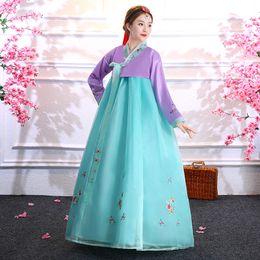 Traditional national style clothing women hanbok costume oriental folk dance festival celebration stage wear carnival performance clothing