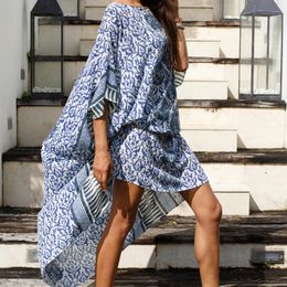 Beach insabbiamento Ricamo Floreale Pareo ROBE DE Plage Pizzo Manica Lunga Beach Wear