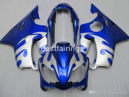 Injection moto parts fairing kit for Honda CBR600 F4I 04 05 06 07 blue silver fairings set CBR600 F4I 2004-2007 IY30