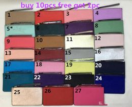 cheap women leather wallets wristlet women purses clutch bags zipper Card bag Colourful 27 Colour