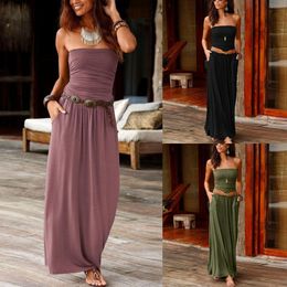 green tube top dress