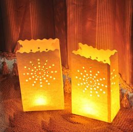 Lantern Candle Bag Tea Light Holder Heart Paper Wedding Party Home Decoration