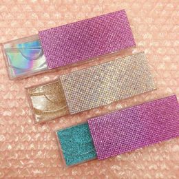 Hot Selling Eyelash Packaging 10pcs/lot Rhinestone Lash Cases for 3d 4d 5d 6d Regular Mink Lashes