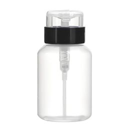 Nail Art Equipment 210mL Empty Pump Dispenser Liquid UV Gel Polish Refillable Bottle Clean Acetone Cleanser Remover Tools