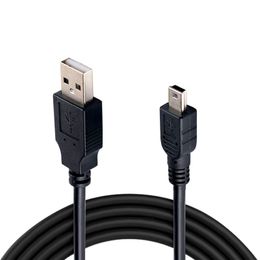 1.5M USB 2.0 Type A Male to 5P Mini USB data charger cable for HDD Mp3 Mp4 Camera GPS 5pin T-Port V3 Cable Cord Lead High Quality FAST SHIP