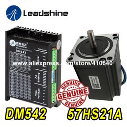 GENUINE Leadshine Stepper Motor 57HS21A 8mm Shaft 5A 2.1 N.M AND Leadshine DSP Digital Stepper Drive DM542 Delivery TOGETHER