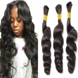 Unprocessed Human Hair Bulk Brazilian Bulks Hair Loose Wave for braiding