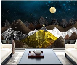 3d landscape wallpaper beautiful scenery wallpapers abstract golden landscape background wall decoration painting