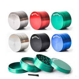 40mm 50mm 55mm 63mm 4 parts SharpStone Tobacco Grinder herb grinder cnc teeth Philtre net dry herb vaporizer Towel