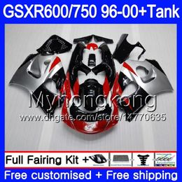 Body +Tank For SUZUKI SRAD GSXR 750 600 GSXR600 96 97 98 99 00 291HM.19 GSXR-600 GSXR750 1996 1997 1998 1999 2000 Fairings factory hot black