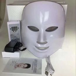 DHL fast shipping free Photon LED Facial Mask Therapy 7 Colours Light Skin Care Rejuvenation Wrinkle Acne Removal Face Beauty Spa LED Mask