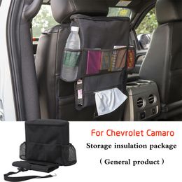 Seat Back Organiser Multi-Pocket Cooler Storage Bag For Chevrolet Camaro 17+ Black