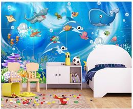 3D photo wallpaper custom 3d wall murals wallpaper Dream Underwater World Beautiful Underwater World Children's Room Kids Room Wall