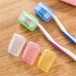 5PCs/Set Plastic Toothbrush Case Cover Travel Hiking Camping Portable Brush Cap Protective Sleeve Toothbrush Holder Protect