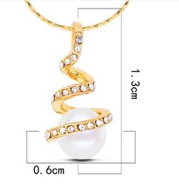 -FASHION- perle collier pendentif design de haute qualité haute joaillerie de mode pour cadeau de Noël Lady Diamante diamant décoration cadeau de Noël