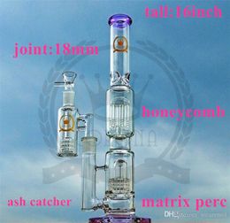 Glass Bongs hookah Double Recycler Bong Water Pipe Glass Pipes Oil Rigs Heady Dab Rig