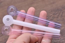 Cheap Pyrex Glass oil burner pipe colorful glass oil Burning pipe glass tube oil nail pipe