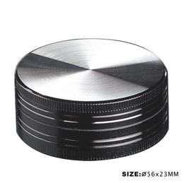 Two-layer 56mm Smoke Grinder Metal Smoke Grinder Smooth Surface