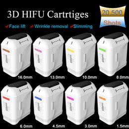 3D HIFU cartridges for face lifting wrinkle removal 8 different artridges 20500 shots each fat reduction body slimming 3D HIFU Cartridge