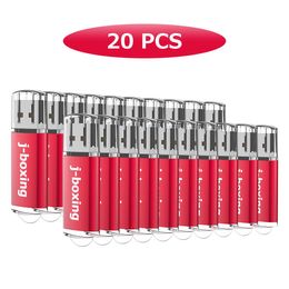 Bulk 20st Rektangel 1GB USB Flash Drives Flash Pen Drive Höghastighet 1GB Memory Stick Thumb Storage för dator Laptop Tablet Multicolor