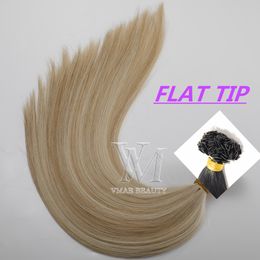 VMAE 100% Virgin Remy Single Donor Double Drawn Top Quality Piano Colour #60 #27 Flat I U Tip Straight keratin Glue Human Hair Extensions