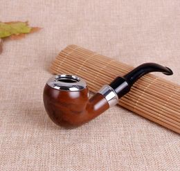 Classic Curved Resin Pipe Wooden Filtration Pipe Color Box Packaging Tobacco Parts Wholesale