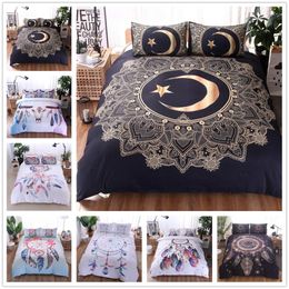 3pcs/set 3D Print Duvet Cover Set Queen King Size Bedding set Home Textile Polyester Ethnic exotic Bedding Sets Bed cover Pillowcase