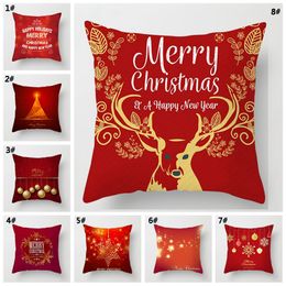 Merry Christmas Decoration Cushion Cover Red Santa Soft Pillow Cover Christmas Cushion Cover Xmas Pillow Case Home Decoration DBC VT0539