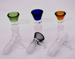 Glass Slides Bowl Pieces Bongs Funnel 18mm 14mm Male Heady Smoking Water pipes dab rigs Bong Slide