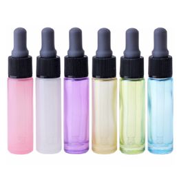 10ml Essential Oil Diffuser Colorful Pearlescent Glass Essential Oil Perfume Bottle Liquid Reagent Pipette Dropper Bottles