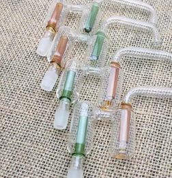 new Colour double Philtre glass slide Glass bongs Oil Burner Glass Water Pipes Oil Rigs Smoking Free shopping