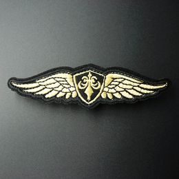 Yellow Wing (Size:3.0x11.0cm) Patch Badge Embroidered Applique Sewing Iron On Clothes Garment Apparel Accessories Badges