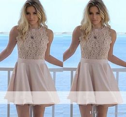 New Arrival 2019 Short Homecoming Dresses A Line Lace Top Appliqued Mini Short Cocktail Prom Gowns Evening Special Occasion Wears