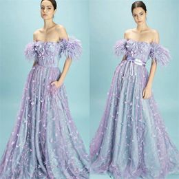 Elegant A-line Evening Dresses Bateau Sleeveless Appliqued Lace Tassel Prom Dress Ribbons Sash Custom Made Sweep Train Party Dress