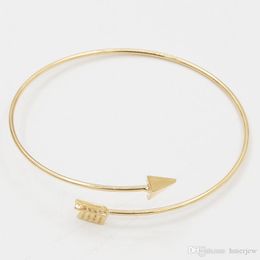 Charm Bracelets Gold Silver Arrow Cuff Bangle Bracelet For Women Fine Jewellery Wholesale Bracelets & Bangles