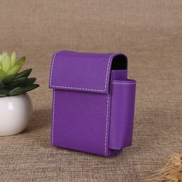 New Colourful Case Leather Shell Box Portable Protective Lighter Casing Store Storage Container For Lighter Cigarette High Quality DHL