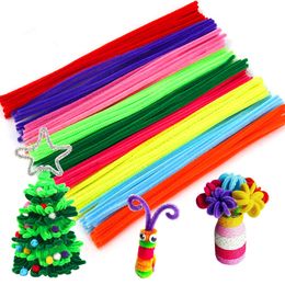 100pcs/set Colored Tops Hair Root Twisted Rods Kindergarten Children&#039;s Creative Handmade DIY Making Kids Educational Toys